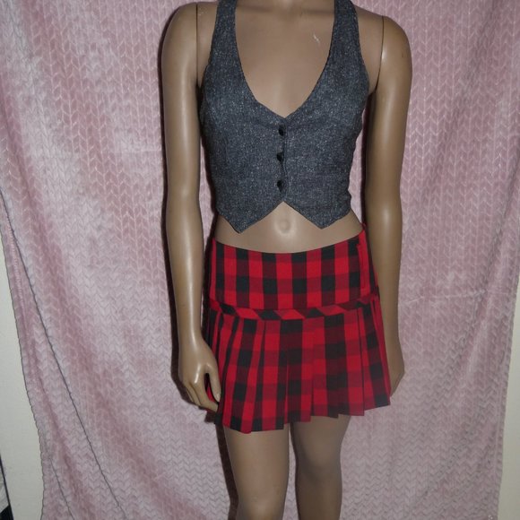 TRACY EVANS LIMITED PLAID MINI SKIRT SZ 13 - Picture 8 of 8